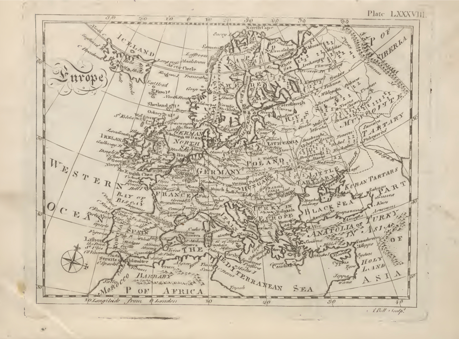 Карта Европы, «Британника»