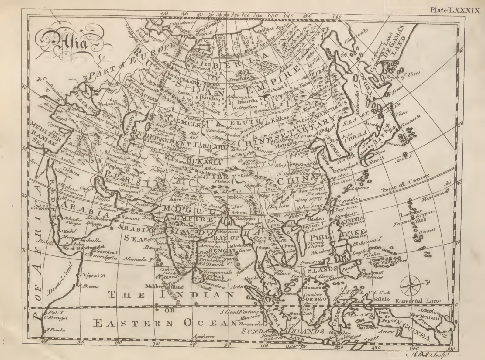 Карта Асии, «Британника»